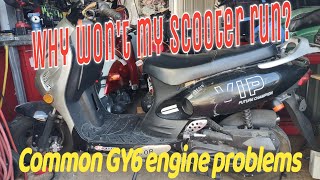 Why won't my scooter run? common GY6 engine issues if you let your scooter sit for a long time.