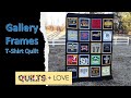 How to Make a T-Shirt Quilt, Gallery Frame layout