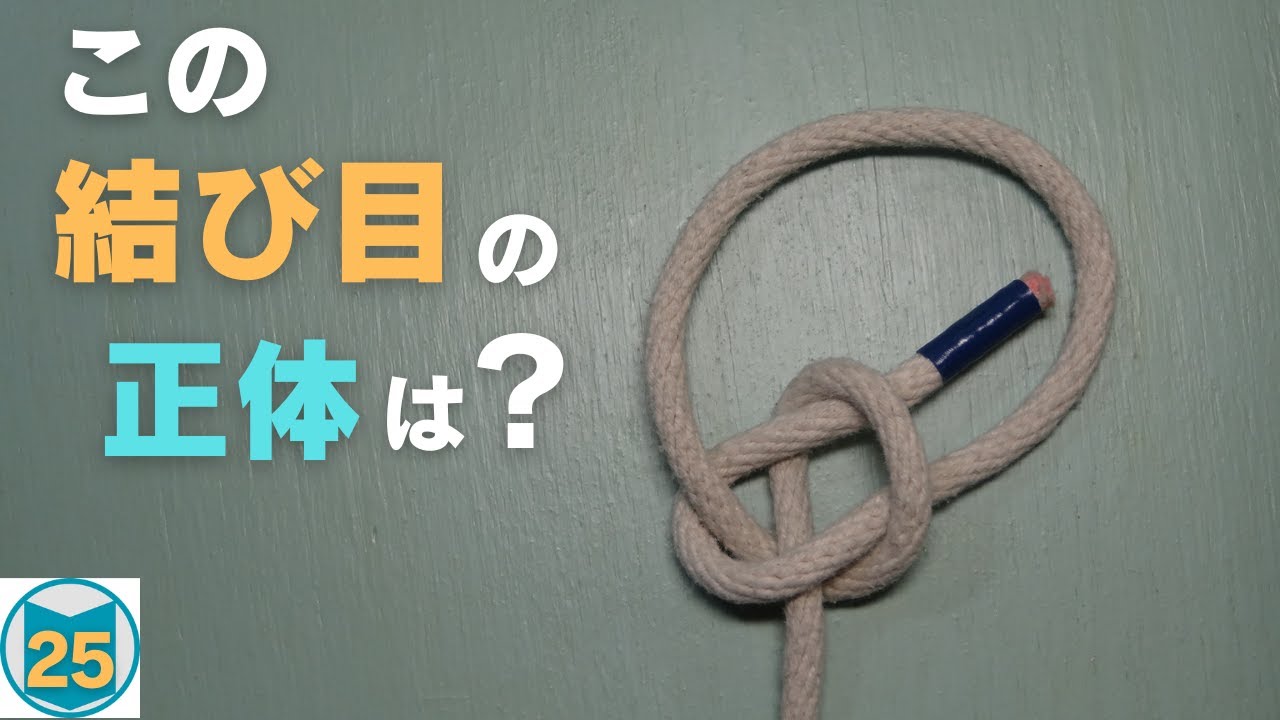 引き解けにすると完成する結び目です。