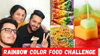 Rainbow Colour Food Challenge for 24 hours@triggeredinsaan @wanderers hub @fukra insaan!!