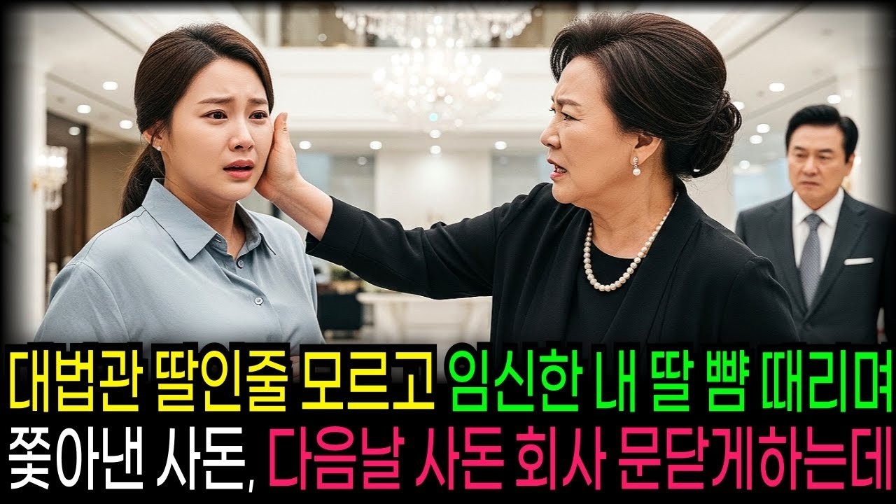 대법관 딸인줄 모르고 임신한 내 딸 뺨을 때리며 쫓아낸 사돈, 다음날 사돈 회사 문닫게했습니다                            반전사연   오디오북   사연라