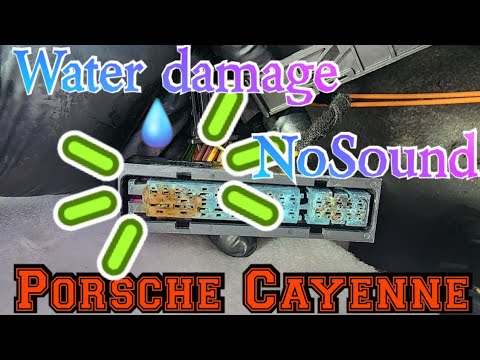 بورشه كايين 2015 2018 لا يوجد صوت ولا يوجد مكبر صوت في صندوق السيارة قم بتنظيف خرطوم التصريف