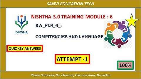 Nishtha 3.0 module 6 answers || Nishtha FLN module 6 quiz answers in English || Nishtha 3.0 FLN quiz