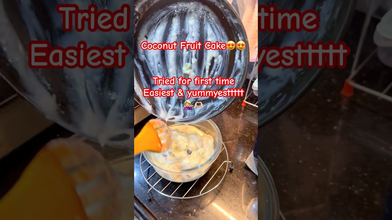 Coconut fruit cake in 15 mints😍😍 