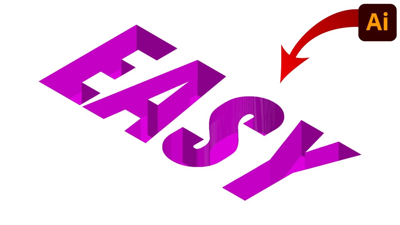 3d Deep Text Effect In Adobe Illustrator || In Easy Step - YouTube