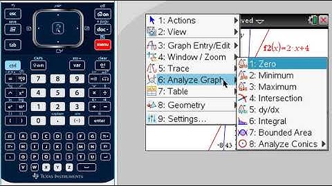 TI-Nspire CX: Finding a Point of Intersection of two graphs