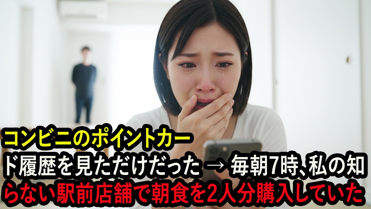 コンビニのポイントカード履歴を見ただけだった → 毎朝7時、私の知らない駅前店舗で朝食を2人分購入していた