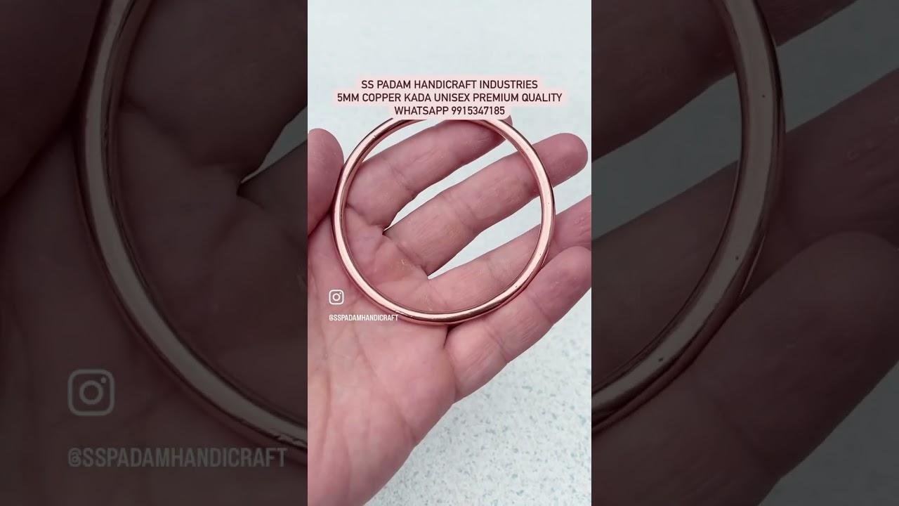 Pure Solid Copper Kada for Men & Women 