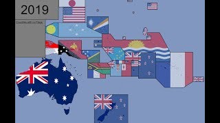 Oceania: Timeline of National Flags: 1780 - 2019