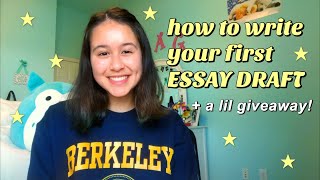 how to write the FIRST DRAFT of your COLLEGE ESSAY + an essay editing giveaway! || CAPS PART 4 by Jillian Goldberg 5,928 views 3 years ago 10 minutes, 21 seconds