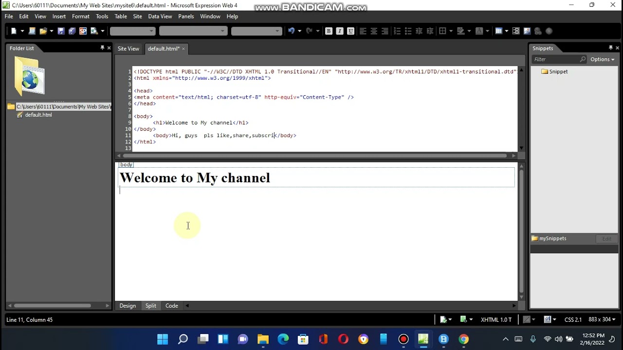 How to completeness create website using Microsoft Expression Web 4
