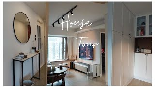 House Tour 我們在香港的第一個家15坪(525呎)老屋不找裝潢公司奶油色系美式家居開箱