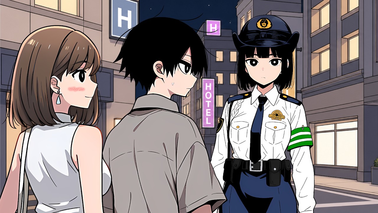 警察官の彼女と飲み会帰りの彼氏と介抱する同僚 #アニメコント