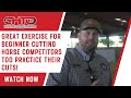 Great exercise for beginner cutting horse competitors too practice their cuts
