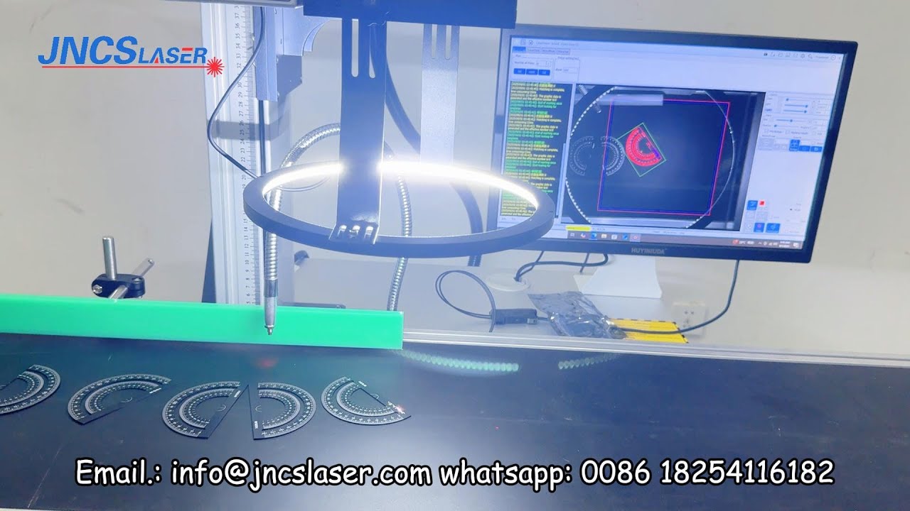 50w fiber laser marking machine with CCD visual positioning system metal parts batching marking