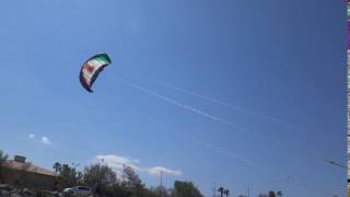 kitesurfing lessons in Mallorca in April Pleun dutch girl kite student www edmkpollensa com