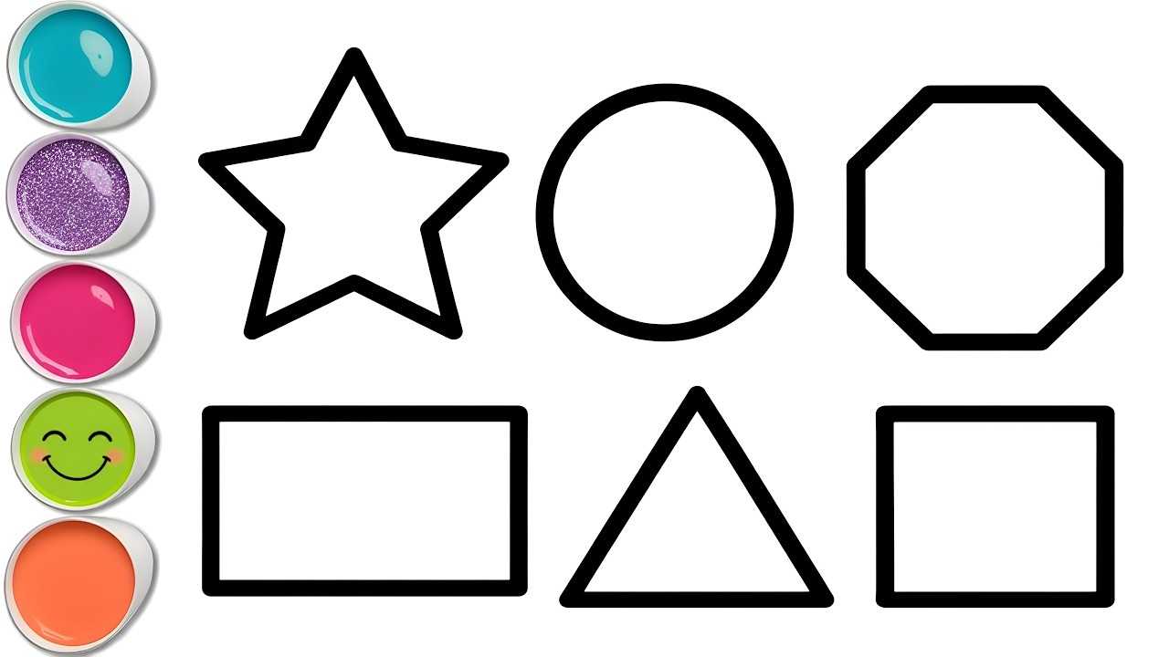 Draw Shapes Square How to Draw 2D Shapes for Beginners 🟣🟩⭐️ Drawing Easy Step by Step ...