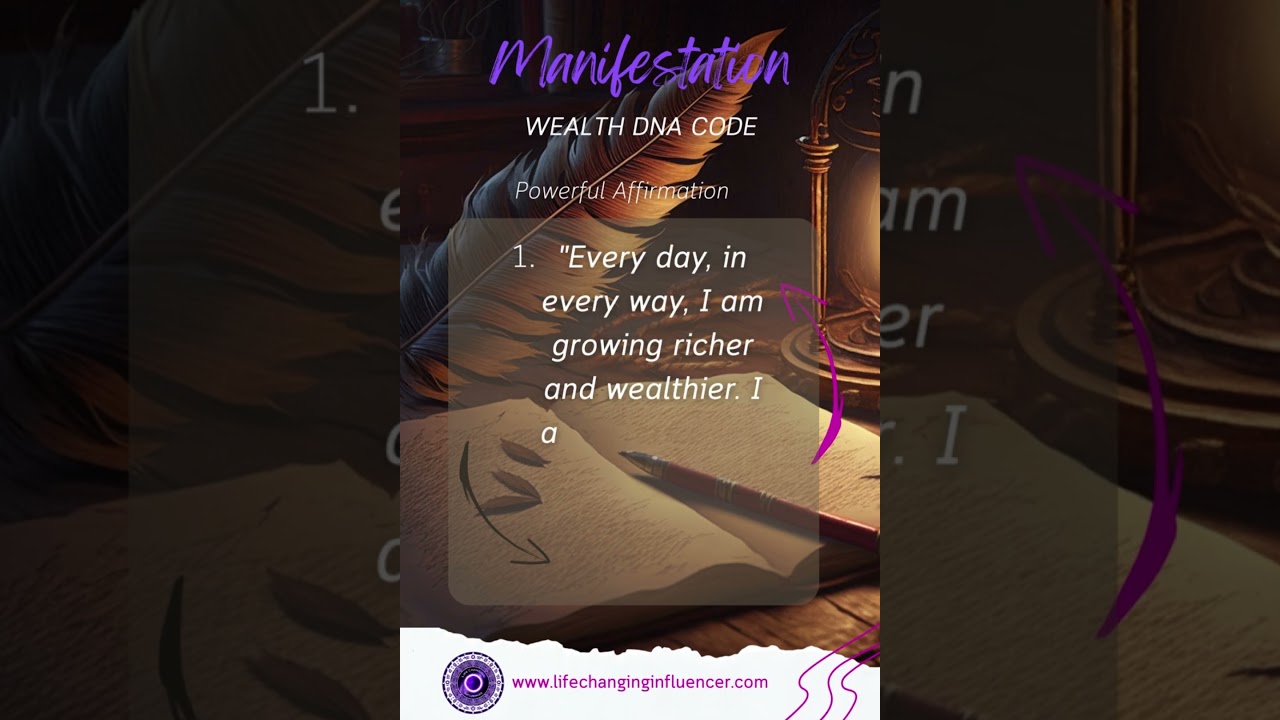 Wealth  dna code Affirmation 