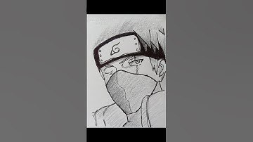 How to draw Kakashi 😃 // #shorts #anime #drawing #kakashi