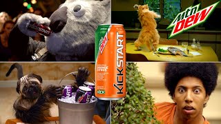 All Funniest Mountain Dew Kickstart Soft Drink Commercials Puppymonkeybaby screenshot 1