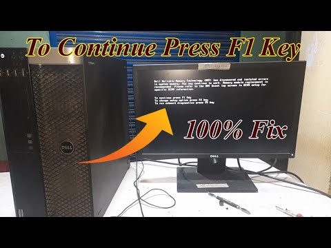 To Continue Press F1 Key Dell | Press F1 To Continue | How To Stop Press F1 To continue