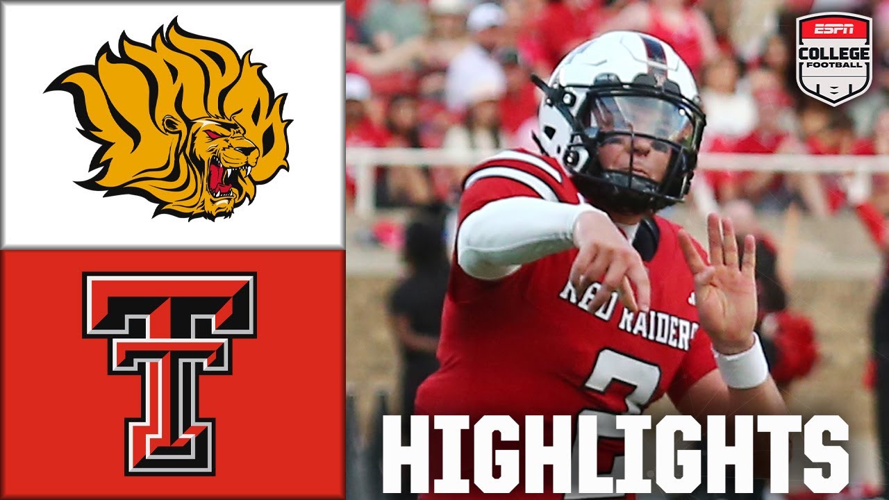 Arkansas-Pine Bluff Golden Lions против Texas Tech Red Raiders | Полные обзоры матча | ESPN CFB