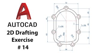 AutoCAD 2D Drafting Exercise # 14  Basic to Advance in Hindi