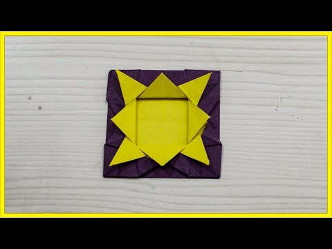 How To Make A Paper Twin Color Photo Frame - Origami Twin Color Photo Frame - Paper Activity
