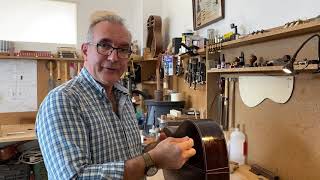 How to fill the grain using pumice powder before French polish your guitar.