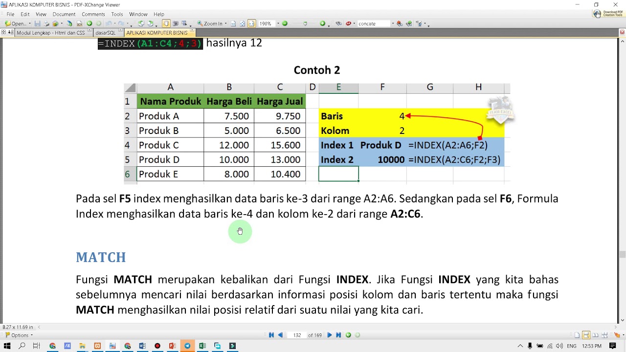 Fungsi Pencarian Excel : Index & Match. Begini caranya  