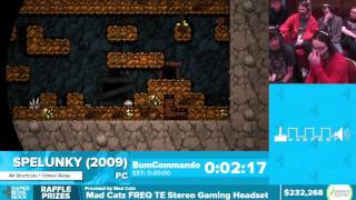 Spelunky by BumCommando, Kinnijup in 25:14 - Awesome Games Done Quick 2016 - Part 42