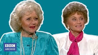 1990: GOLDEN GIRLS Betty White and Estelle Getty | Classic Celebrity Interview | Wogan | BBC Archive