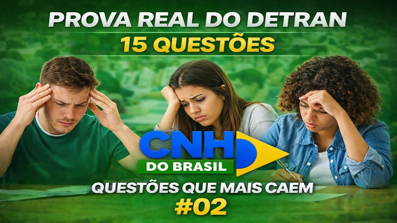PROVA TEÓRICA do DETRAN 2026 - Questões BEM COBRADAS nas PROVAS CN DO BRASIL !