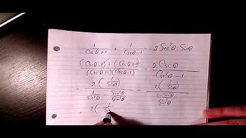 1,cscx+1+1,cscx 1=2sec^2xsinx Verifying Trigonometric Identities, How to Verify Trig Identities