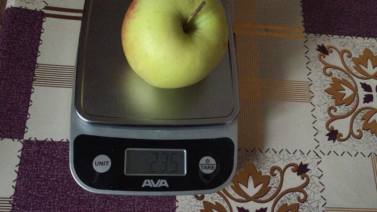 Сколько г весит яблоко