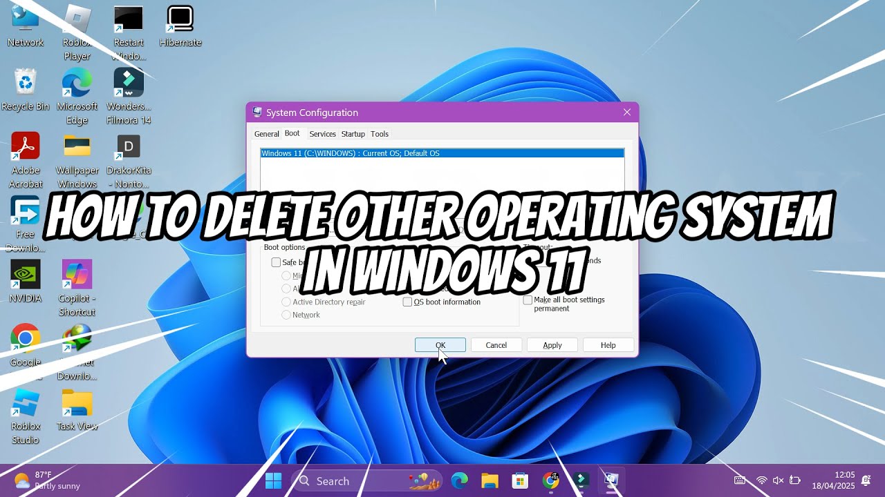 Windows Os Delete Code How to Delete Other Operating System in Windows 11 - YouTube