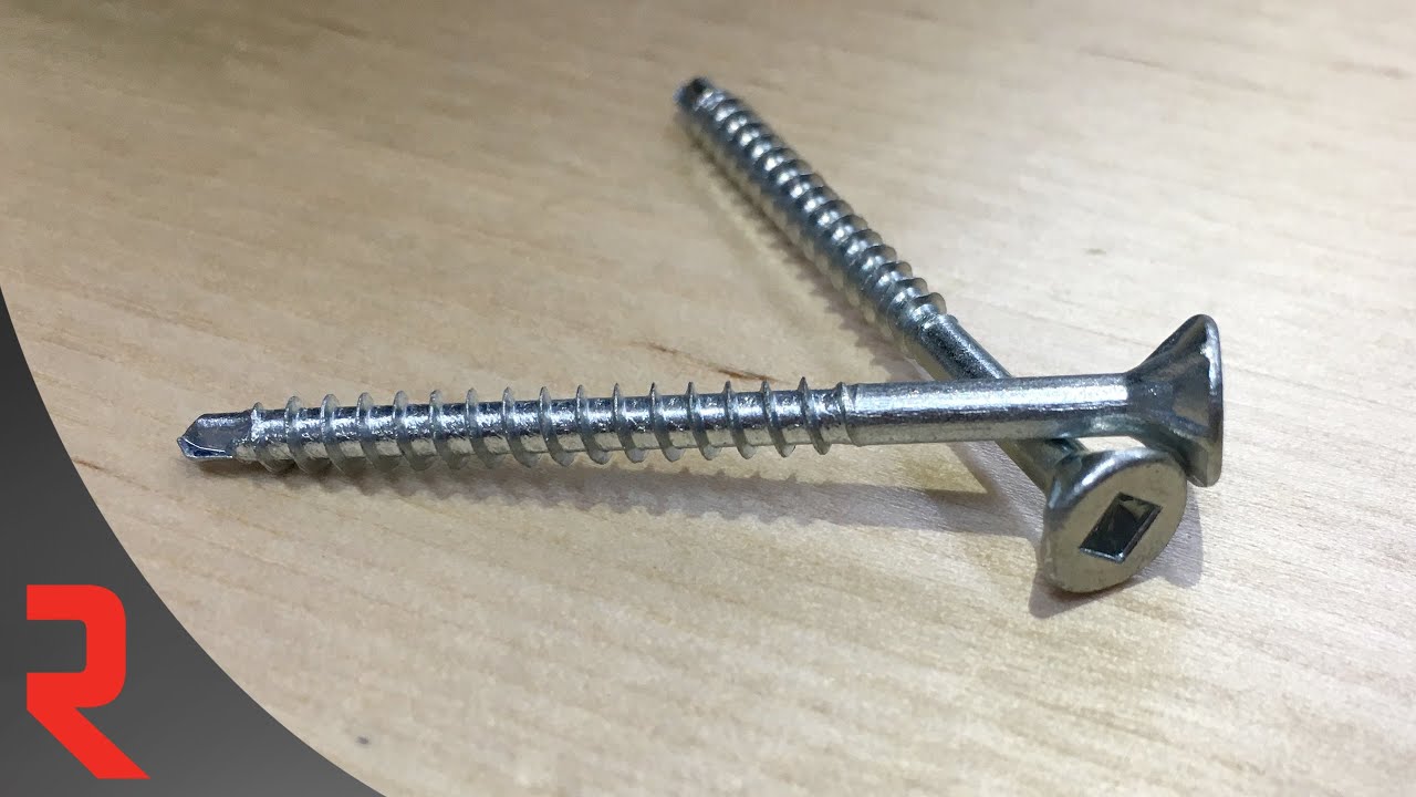 PREMIUM HYBRID Wood Screw, Flat Head with Nibs, Square Drive, Fine