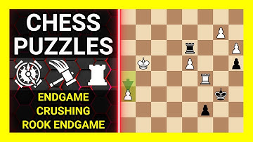Chess Puzzles to Practice. Themes: Endgame, Crushing, Rook endgame. Learn Chess