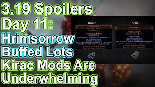 POE 3.19 Spoilers Day 11 - Hrimsorrow, Kirac/Zana Mods, Stream Info - Path Of Exile Lake of Kalandra