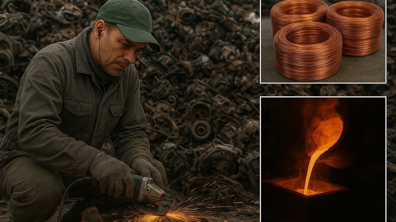 From Scrap to Gold: The Incredible Process of Recycling Copper from Old Compressors!