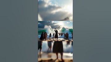 The Sea Divides: A Moment of Faith and Power 🌊✨ #ai #satisfying #biblicalvibes