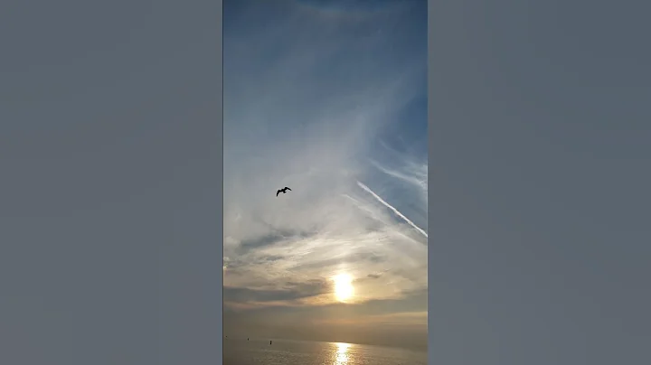 Rare glimpse of inverted rainbow (Circumzenithal arc), Porter Beach, Indiana Dunes