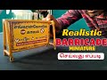 Realistic Miniature Police Barricade Making | MCS Muthu Craft Studio