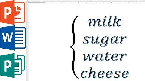 How to make left curly bracket encompass multiple lines MS word \ PowerPoint \ publisher