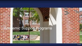 Wingate University - Academic Support Programs - Part 1