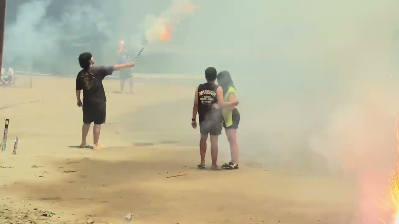 Bali New Years Eve after midnight