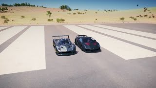 Pagani ZONDA R vs Lamborghini SESTO ELEMENTO Drag Race! Forza Horizon 3