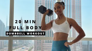 20 min Full Body Workout - DUMBBELLS | Muscle & Strength 🔥