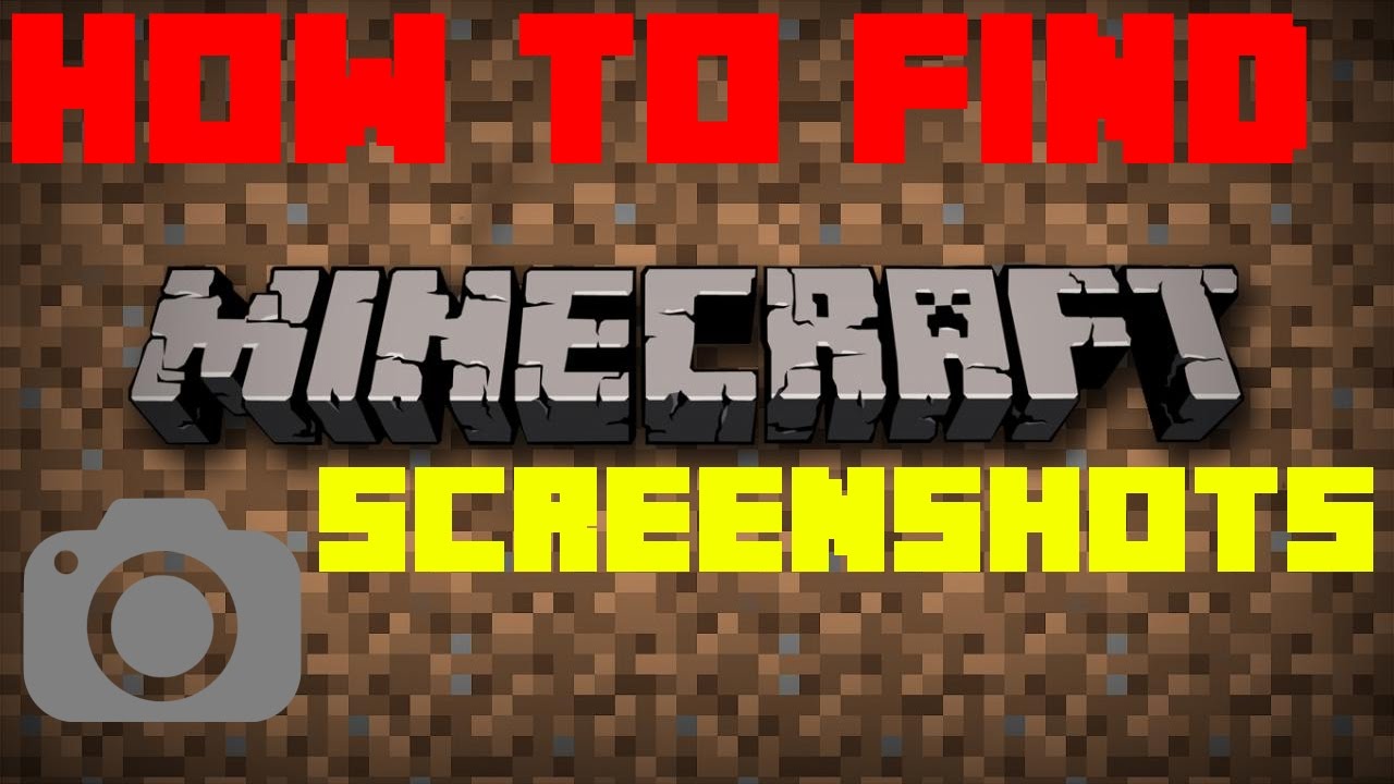 How to Find Minecraft screenshots (on your PC) - YouTube