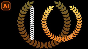 How to Create GOLDEN LAUREL WREATH | Adobe Illustrator CC Tutorial